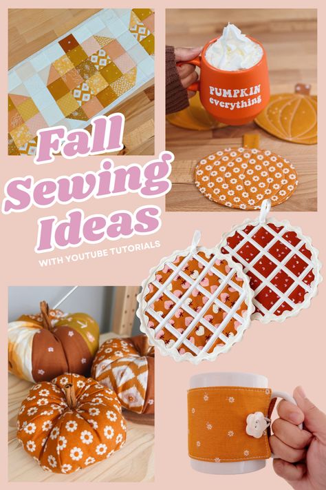 Fall Pillow Sewing Pattern, Sewing Projects For Selling, Christmas Market Sewing Ideas, Pumpkin Sewing Projects, Easy Winter Sewing Projects, Halloween Diy Sewing Ideas, Sewing Fall Projects, Sew Crafts To Sell, Fall Sewing Ideas