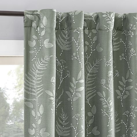 PRICES MAY VARY. 100% Polyester Intricately embroidered leaf pattern adds botanical detail Extreme Thermal Blackout technology blocks out 100% of outside light Thermal properties help keep summer heat and winter chill out of your home Noise reduction up to 40% helps you get a sounder, more uninterrupted sleep Hidden back tabs fit curtain rods up to 1.5" in diameter Pair includes two (2) panels. Measure carefully prior to purchase. Curtains For Green Room, Back Tab Curtains, Sage Green Living Room, Green Living Room Decor, Blackout Curtains Bedroom, Embroidered Leaf, Sun Zero, Tab Curtains, Embroidered Leaves