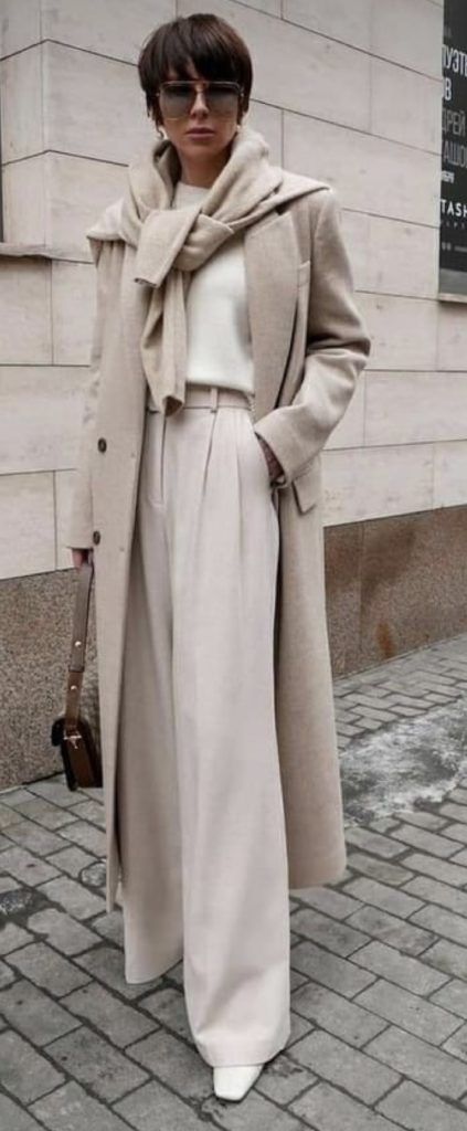 Elegant Flannel Outfits, Mode Mantel, Mode Tips, Beige Outfit, Cute Winter Outfits, Elegantes Outfit, Mode Inspo, 가을 패션, Classy Women