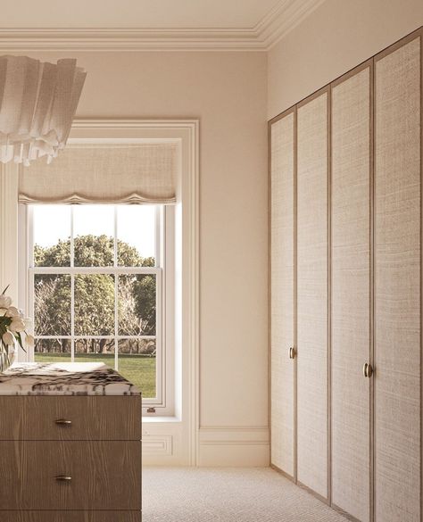 ✨ This walk-in closet is a dream come true, with its exquisite joinery pieces and breathtaking view of the British countryside 🌳💫 Natural l… | Instagram Bedroom Joinery, Dream Walk In Closet, Banda Property, Walk In Wardrobe Design, Victorian Townhouse, British Countryside, Walk In Wardrobe, Design Del Prodotto, Master Closet