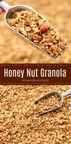 Homemade Granola With Honey, Granola Honey Recipe, Honey Oat Granola Recipe, Homemade Granola For Yogurt, Granola Recipes Homemade, Easy Granola Recipe 4 Ingredients, Granola Recipe Honey, Homemade Granola Honey, Granola For Yogurt