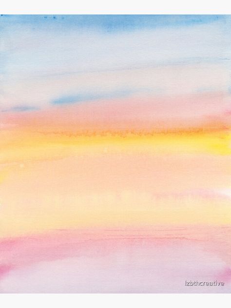 contemporary watercolor color field  sunset sky Sunrise Watercolor Painting, Sunset Minimalist, Sunrise Watercolor, Watercolor Gradient, Sunset Gradient, Watercolour Cards, Pillows Bed, Sky Sunrise, Sunrise Colors