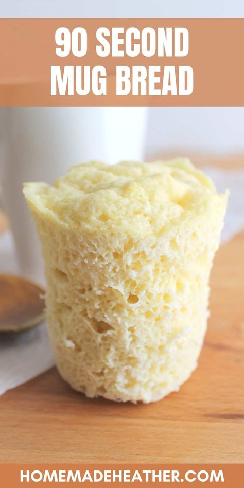 Low Carb Bread Substitute, Mug Bread, Keto Mug Bread, Microwave Bread, Low Carb Cupcakes, 90 Second Bread, Keto Friendly Bread, 90 Second Keto Bread, Almond Flour Bread