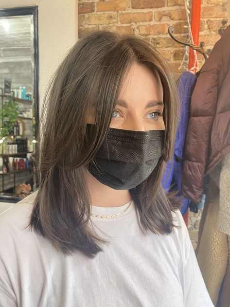 Collarbone Length Hair, Straight Hairstyles Medium, Straight Hair Cuts, Cute Layered Haircut Mid Length, Layered Haircut Mid Length, Bangs With Medium Hair, Haircut Mid Length, Cute Layered Haircut, Hairstyles For Layered Hair