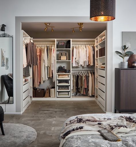 Online Planning - IKEA Ikea Closet, Dream Closet Design, Closet Design Layout, Walk In Closet Design, Open Closet, Ikea Bedroom, Pax Wardrobe, Closet Layout, Wardrobe Room