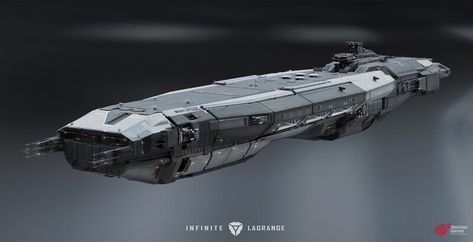 ArtStation - Aircraft carrier - Infinite Lagrange Space Carrier Concept, Space Transport Ship, Sci Fi Aircraft Carrier, Infinite Lagrange Ships, Sci Fi Transport Ship, Space Carrier Concept Art, Sci Fi Carrier, Sci Fi Capital Ship, Futuristic Aircraft Carrier