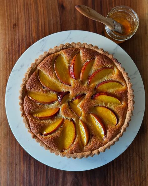 Peach Frangipane Tart (and the best sweet tart shell recipe) Tart Shell Recipe, Peaches Baked, Tart Shells Recipe, Pie Weights, Almond Frangipane, Peach Tart, Frangipane Tart, Tart Dough, Baking Book