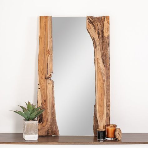 Union Rustic Tollefson Rectangle Wood Mirror & Reviews | Wayfair Spring Front Porch Decor, Rustic Mirror, Wooden Mirror Frame, Wall Mirrors Set, Rustic Mirrors, Wood Framed Mirror, Mirror Shapes, Wood Wall Mirror, Wooden Mirror