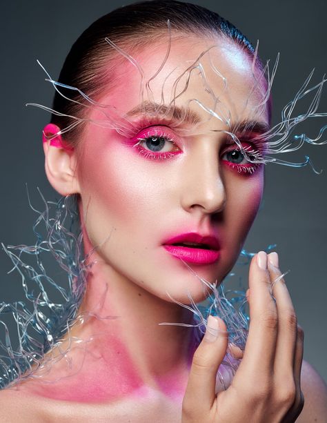 3d Makeup Looks, Disco Makeup, 3d Makeup, Futuristic Makeup, Fashion Editorial Makeup, Extreme Makeup, Creepy Halloween Makeup, High Fashion Makeup, Face Art Makeup