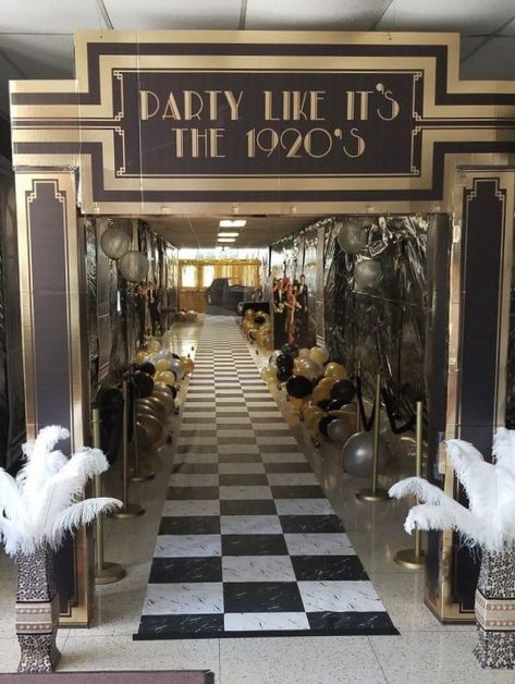 Great Gatsby Prom Theme, Roaring 20s Party Decorations, 1920 Party, Great Gatsby Prom, Gatsby Event, Adult Prom, Rose Formal, 1920's Party, Gatsby Birthday