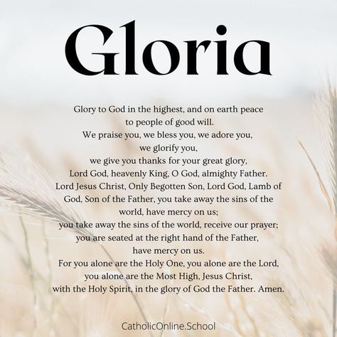 Catholic Online on Instagram: "Glory to God in the highest. #pray #prayer #God #ForGod #Love #Catholic #CatholicOnlineSchool" Glory To God In The Highest, Rosary Prayers, Prayers Catholic, Rosary Prayers Catholic, Glory To God, Rosary Prayer, Good Prayers, Catholic Prayers, Online School