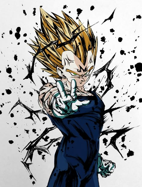 Majin Vegeta Art, Vegeta Majin, Anime Arms, Dbz Drawings, Majin Vegeta, Image Dbz, Dragon Ball Tattoo, Dragon Ball Wallpaper Iphone, Naruto Sketch Drawing