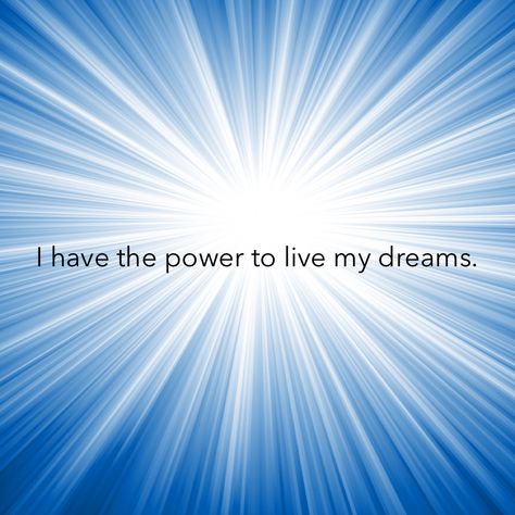 I have the power to live my dreams. #affirmations Download the app: http://bit.ly/yJC5ls I Will Succeed, Message Of Encouragement, I Believe In Me, Positive People, I Am Worthy, Daily Thoughts, Choose Happy, Daily Affirmations, Positive Thinking