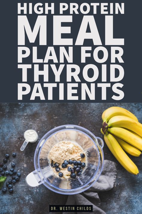 As a hypothyroid patient, you're probably not getting enough protein in your diet. And that's too bad because protein happens to be incredibly important for thyroid health and muscle health. This simple hypothyroid high protein meal plan was designed to show you just how easy it is to hit my recommended baseline protein intake of 100 grams. If you're having trouble eating enough protein then be sure to check it out. By the way, this is also beneficial for those with Hashimoto's. Meals For Hypothyroid, Hypothyroid Diet Meal Plan, Hashimotos Diet Plan, Thyroid Meal Plan, Hashimotos Diet, Hypothyroid Diet, Thyroid Healthy Foods, Thyroid Diet Plan, High Protein Meal Plan