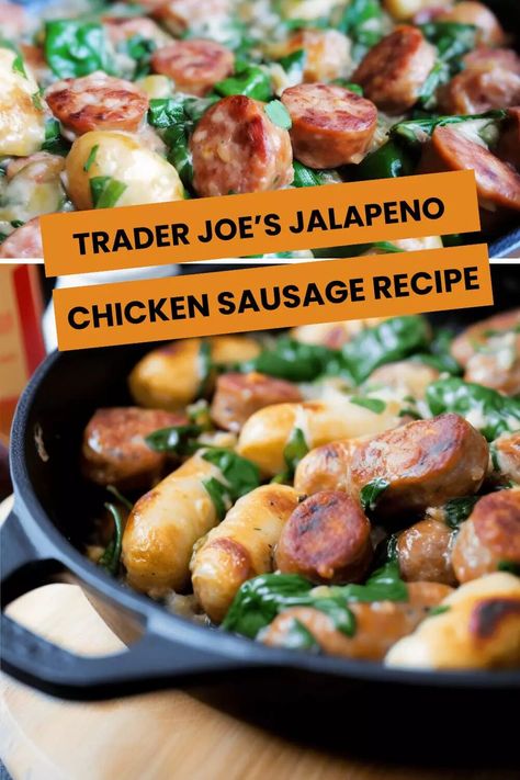 Trader Joe’s Chicken Jalapeno Sausage Recipe – Hungarian Chef Trader Joe Chicken Sausage, Trader Joes Spicy Jalapeno Chicken Sausage Recipes, Trader Joes Chicken Sausage Recipe, Jalapeno Chicken Sausage Recipes, Trader Joe’s Chicken Sausage, Cheddar Jalapeno Sausage Recipe, Jalapeno Sausage Recipes, Recipes Using Cooked Chicken, Sausage Crockpot Recipes