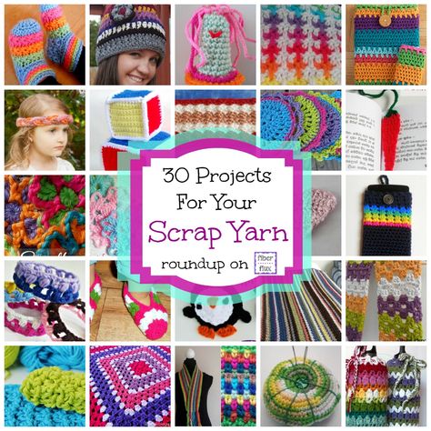 Fiber Flux: 30 Free Crochet Projects for Your Scrap Yarn! Free Crochet Projects, Scrap Crochet, Scrap Yarn Crochet, Yarn Ideas, Scrap Yarn, Yarn Stash, Quick Crochet, Crochet Books, Yarn Projects