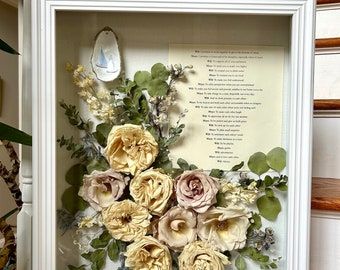 11x14 Custom Floral Shadow Box Wedding Flower Shadow Box Funeral Flowers Shadow Box - Etsy Bridal Bouquet Preservation, Wedding Flower Preservation, Wedding Shadow Box, Flower Shadow, Wedding Bouquet Preservation, Diy Shadow Box, Drying Racks, Flower Preservation, Flower Shadow Box