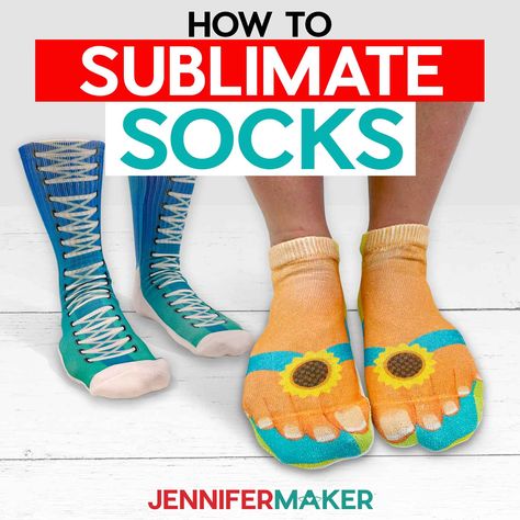 Cards With Cricut, Sublimated Socks, Jennifer Maker, Sublimation Socks, Snowflake Cutouts, Sublimation Ideas Projects Inspiration, Tall Socks, Fine Point Pens, White Liners