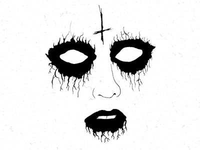 Corpse Paint for Girls Corpse Paint Ideas, Corpse Paint Black Metal, Black Metal Tattoo, Black And White Face Paint, Corpse Paint, Metal Drawing, Scary Drawings, Black Metal Art, Creepy Images