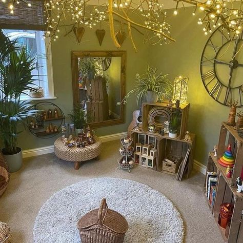 Childminding Room, Hygge Classroom, Hygge Nursery, Nursery Room Ideas Childcare, Baby Room Ideas Early Years, Daycare Spaces, Mini Home Gym, Childcare Rooms, Reggio Inspired Classrooms