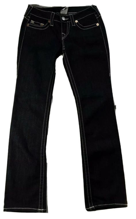 True Religion Straight Stretch Jeans W/ Flap Pockets Dark Wash (Size: 26 x 32) Measurements  Waist: 26" Inseam: 32" Materials 88% Cotton 10% Polyester  2% Spandex Black True Religion Jeans, Emo Jeans, Jeans Png, Aesthetic Emo, True Religion Jeans, True Religion, Black Aesthetic, Stretch Jeans, Flap Pocket