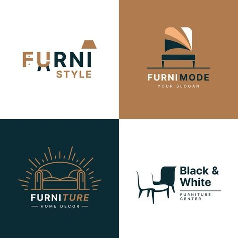 Furniture logo collection | Free Vector #Freepik #freevector #logo #business #house #template Furniture Logo Design Ideas Inspiration, Furniture Logos Ideas, Furniture Logo Design Ideas, Furniture Brand Logo, Furniture Design Logo, Logo For Furniture, Furniture Store Logo, Furniture Branding, Decor Branding