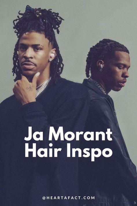 Ja Morant Hair (Detailed Look) | Trendy & Cute Dreadlocks Hairstyles | Ja Morant Inspired Hairstyle Ideas #jamorantstyle #jamorantdunk #jamoranticon #basketballplayersaesthetic Ja Morant Hair, Ja Morant Aesthetic, Dyed Dreadlocks, Loc Hairstyles For Men, Mens Dreadlock Styles, Long Afro, Ja Morant Style, Barrel Twist, Dreadlocks Styles