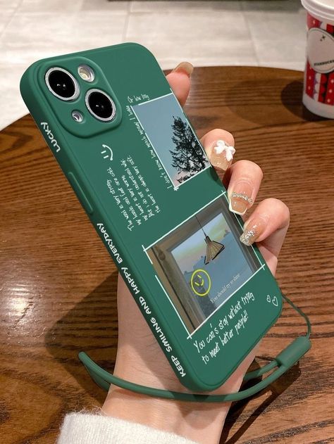 Dark Green Phone Case, Creative Phone Cases, Slytherin Jewelry, Aesthetic Cases, Sparkly Phone Cases, Friends Phone Case, Creative Iphone Case, Green Phone Case, Luxury Iphone Cases