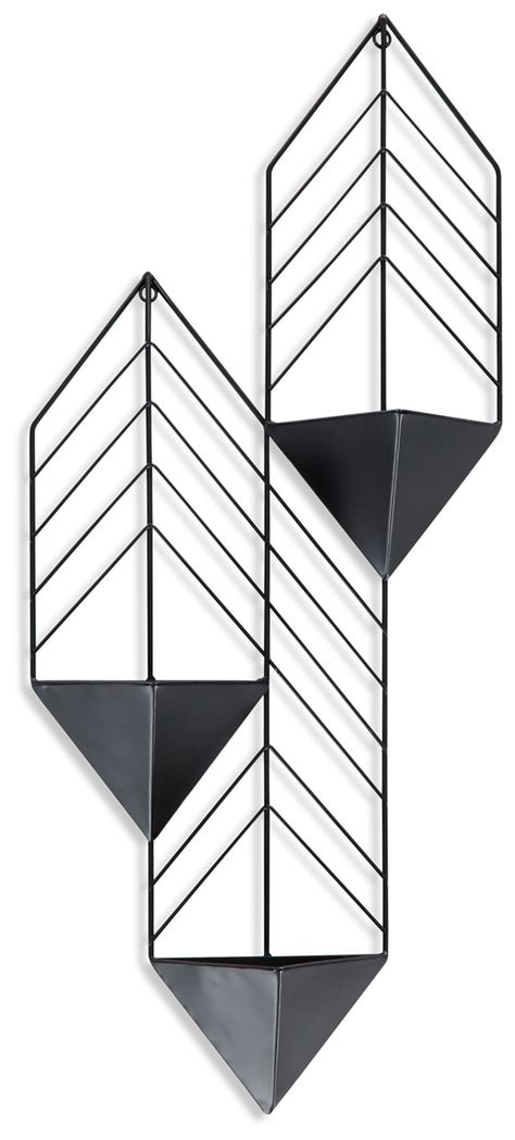 PRICES MAY VARY. WALL PLANTER: Let style bloom inside or out with this metal wall planter. Its contemporary chevron design gives your real and decorative plants a chic place to be displayed INDOOR-OUTDOOR SAFE: Made of metal with a black finish. Includes three plant holders. Features I-ring bracket for easy hanging BIOPHILLIC DECOR: Whether housing an indoor herb garden or beautifying a patio, deck or pool area, it makes such a simply chic statement VERSATILE USE: Hang it in a bathroom, or above Wall Planters Outdoor, Metal Wall Planters, Wall Planters Indoor, Vertical Wall Planters, Indoor Herb, Rustic Planters, Indoor Herb Garden, Herbs Indoors, Metal Planters