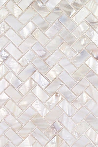 White And Tan Backsplash Kitchen, Pearlescent Tiles Bathroom, Pearl White Backsplash, Mosaic Tiles For Kitchen Wall, Pearlescent Tiles Kitchen, Kitchen Backsplash With White Cabinets Gold Hardware, Pearl Bathroom Tile, Kitchen Backsplash Tiles Texture, Pearl Shower Tile