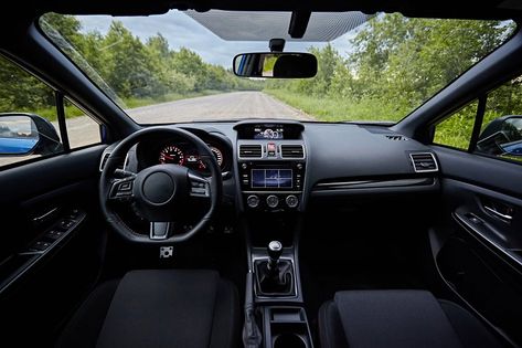 Dark car interior - steering wheel, shift lever and dashboard. Car modern inside. Front view Inside Car Front View, Inside Of A Car Front View, Car Dashboard Aesthetic, Dark Car Interior, Car Inside View, Inside Pc, Modern Car Interior, Car Front View, Car Inside