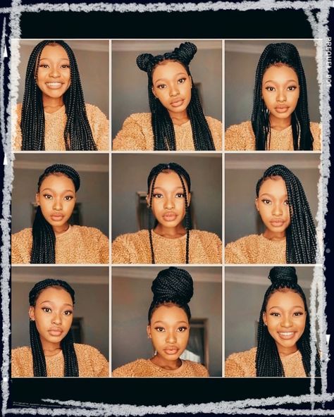 Style For Box Braids Hairstyles, Notlessbox Braids Styles, Styles For Braids For Box Braids, Style Your Braids, Style Knotless, Knotless Styles, Natural Hair Box Braids, Knotless Braid, Braids Styling