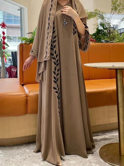 https://s.click.aliexpress.com/e/_EJNkRuP Kaftan Abaya, Muslim Dress, Dress Woman, Pattern Embroidery, Plant Pattern, Khaki Dress, Elegant Party, Long Sleeve Maxi, Embroidery Dress