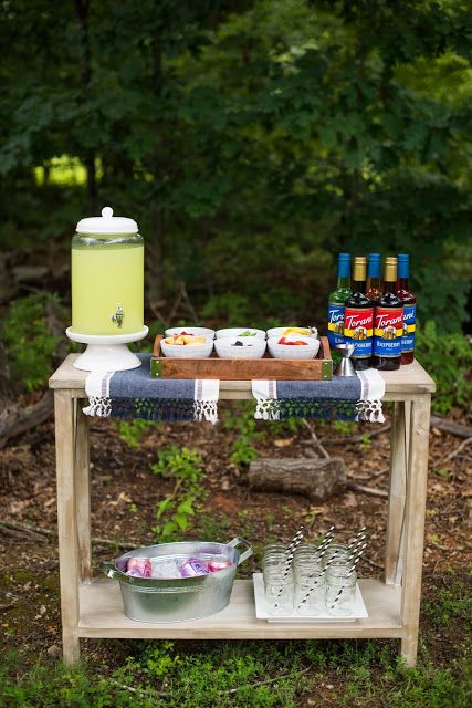 Summer Entertaining Tips | Build Your Own Lemonade Bar Make Your Own Lemonade Bar, Lemonade Bar Beverage Stations, Lemonade Bar Wedding, Lemonade Bar Ideas, Country Time Lemonade, Italian Cream Soda, Diy Lemonade, Bar Wedding Reception, Lemonade Bar