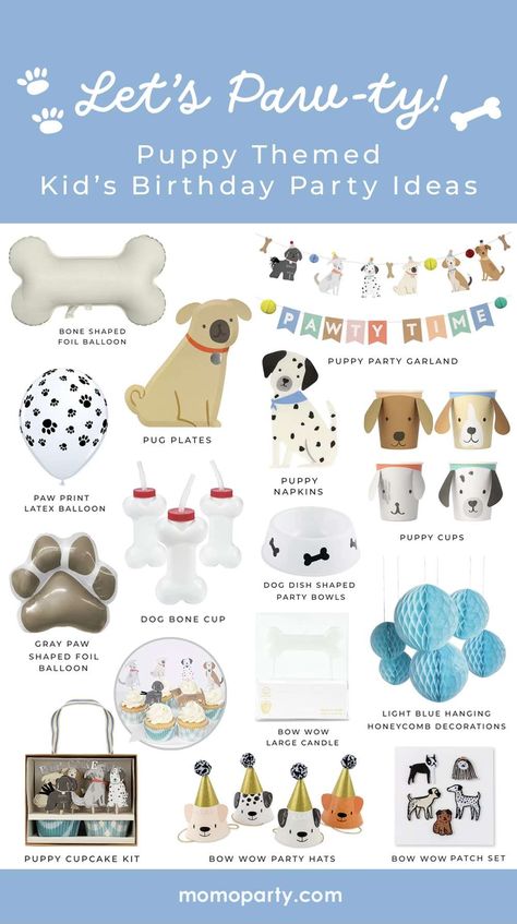 Puppy Birthday Theme, Puppy Themed Party, Puppy Themed Birthday Party, Themed Birthday Party Ideas, Dog First Birthday, Dog Themed Birthday Party, Dog Themed Parties, Puppy Birthday Parties, Second Birthday Ideas