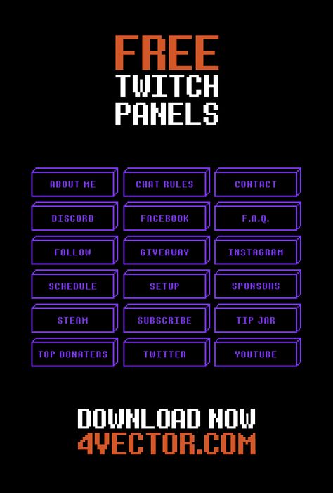 free twitch panel pack psd Free Twitch Panels, Twitch Panels Free, Streaming Ideas, Twitch Streaming Setup, Twitch Panels, Instagram Schedule, Streaming Setup, Twitch Channel, Spreadsheet Template