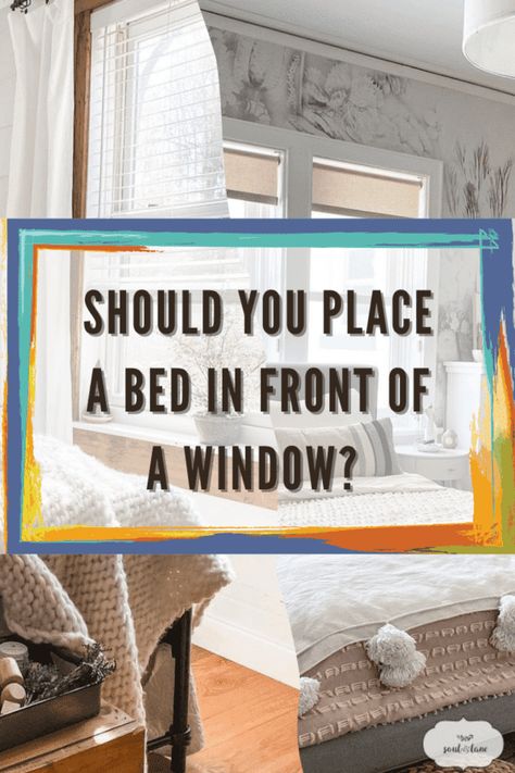 Is a Window Above a Bed a Good Idea? Day Bed In Front Of Window, Platform Bed Under Window, Bed In Front If Window, Bed I Front Of Window, Bedroom Window Curtains Behind Bed, Window As Headboard Ideas, 3 Window Bedroom Ideas, Bedroom Under Window Ideas, Bedroom With Multiple Windows