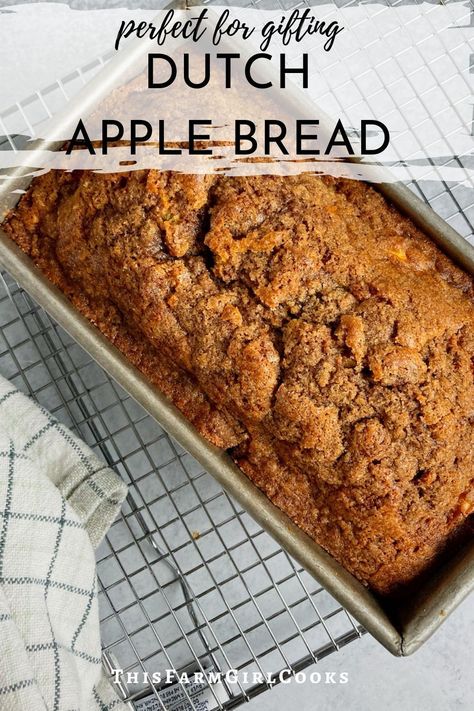 Dutch Apple Bread Recipe, Dutch Apple Bread, Moist Bread, Apple Bread Recipe, Sweet Apples, Fall Afternoon, Apple Recipes Easy, Dutch Apple, Apple Dessert Recipes