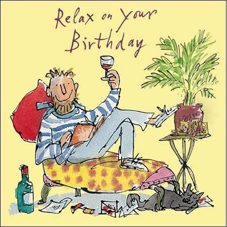 Wine Birthday Cards, Happy Birthday Man, Male Birthday, Father's Day Greetings, Quentin Blake, Father's Day Greeting Cards, Birthday Wine, Happy Birthday Greeting Card, Birthday Cards For Friends