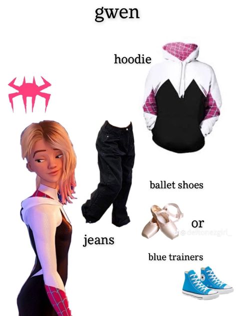 Gwen Stacy Spiderverse Costume, Gwen Spiderverse Costume, Gwen Stacy Spiderverse, Gwen Stacy Costume, Spider Gwen Costume, Gwen Spiderman, Spiderman And Spider Gwen, Cute Party Outfits, Percy Jackson Comics