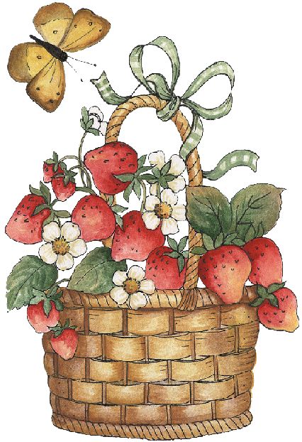 . Flower In Basket Drawing, Strawberry Basket Illustration, Basket With Flowers Drawing, Food Basket Drawing, Strawberry Patch Drawing, Strawberry Garden Drawing, Strawberry Basket Tattoo, Flower Basket Illustration, Strawberry Basket Drawing