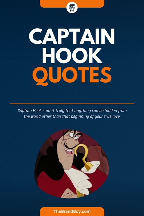 Captain of pirates of the brig Jolly Roger, Captain Hook is a fictional character of the extremely renowned Peter Pan. #FamousQuotes #FamousSayings #SayingsandQuotes #LeadersQuotes #CaptainHookQuotes Captain Hook Quotes, Neverland Quotes, Hook Quotes, Captain Quotes, Captain Hook Peter Pan, Pirate Quotes, Board Sayings, Peter Pan Quotes, Famous Sayings