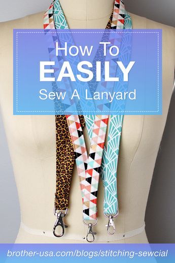 Sew Accessories Diy, Sewing Ideas For The Home, Make A Lanyard, Diy Lanyard, Easy Diy Ideas, Trendy Sewing Projects, Diy Sewing Gifts, Sewing To Sell, Sewing Machine Projects