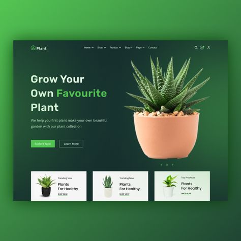 Plant Shop Website Homepage Design | Behance Plant Shop Website Design, Plant Shop Web Design, Plant Shop Website, Creative Website Homepage Design, Plant Website Design Inspiration, Plant Nursery Website Design, Plant Website Design, Green Website Design, Gardening Website