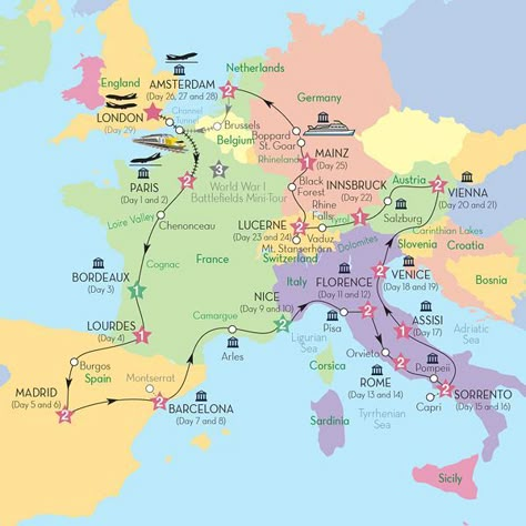 Europe Travel Map for Planning Your Trip European Roadtrip, Europe Travel Map, Europe Trip Planning, Europe Road Trip, Europe Train, Europe Itinerary, European Road Trip, Road Trip Map, European Trip