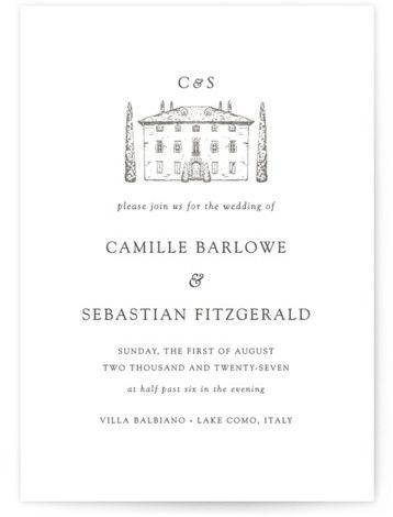 An elegant Italian escape letterpress wedding invitation Classical Wedding Invitations, Italian Wedding Invite, Gray Wedding Invitations, Villa Balbiano Wedding, Winery Wedding Invitations, Southern Wedding Invitations, Italian Wedding Invitations, Wedding Invitations Classic, Italy Lake Como