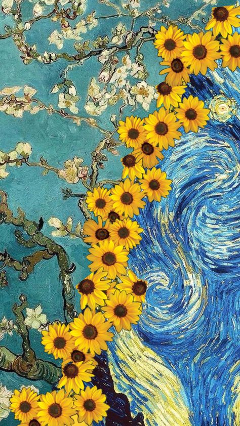 Desenhos Van Gogh, Van Gogh Flowers, Van Gogh Wallpaper, Van Gogh Sunflowers, Arte Van Gogh, Sunflower Wallpaper, Van Gogh Art, The Sunflower, Cool Wallpapers Art