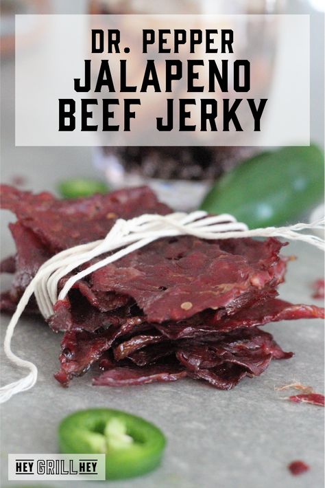 Dr. Pepper Jalapeno Beef Jerky Recipe | Hey Grill, Hey Dr Pepper Jalapeno Beef Jerky, Homemade Beef Jerky Marinade, Dr Pepper Jerky Recipe, Beef Jerky Smoker, Dr Pepper Beef Jerky Recipe, Jalapeno Beef Jerky Recipe, Jerky Seasoning Recipe, Beef Jerky Recipe Dehydrator, Beef Jerky Marinade