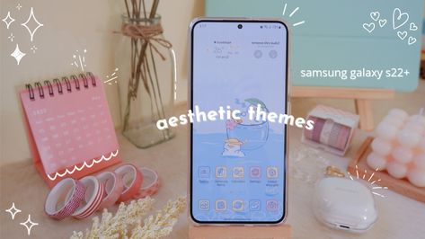 How To Make Samsung Aesthetic, Free Samsung Themes, Samsung Themes Free, Samsung Themes Aesthetic, Samsung Galaxy Themes, Samsung Customization, Samsung Aesthetic, Samsung Themes, Android Organization