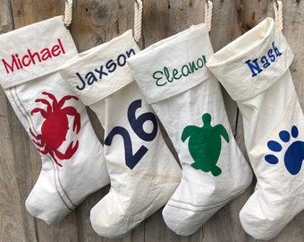 Recycled Sail Bags, Nautical Signal Flags, Recycled Sails, Recyceltes Denim, Nautical Flag, Recycled Sailcloth, Sail Bag, Stocking Designs, Nautical Christmas